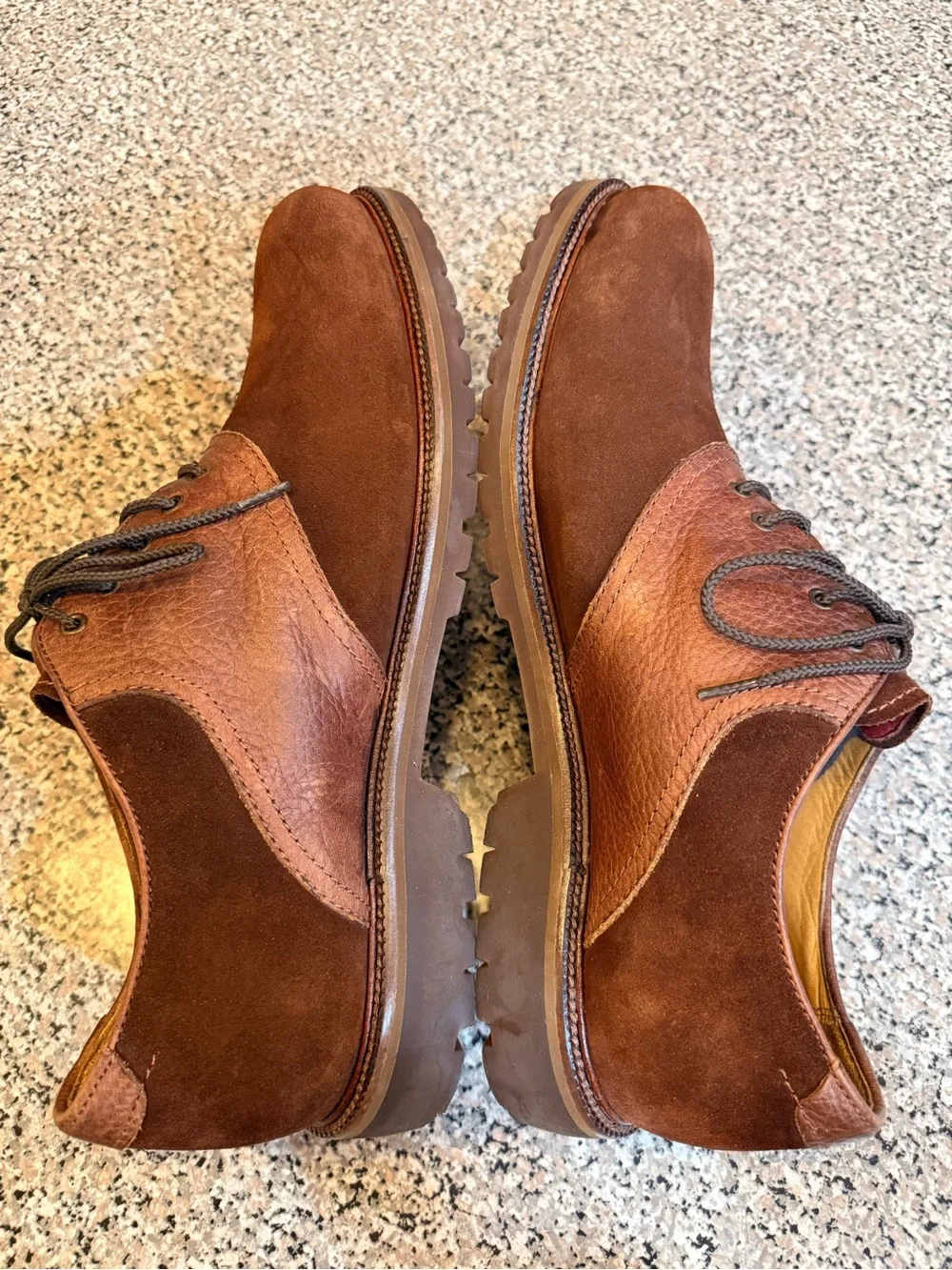 TRASK Bison Brown Leather and Suede Oxford Saddle Shoes Men’s 12 *RARE PLS READ*